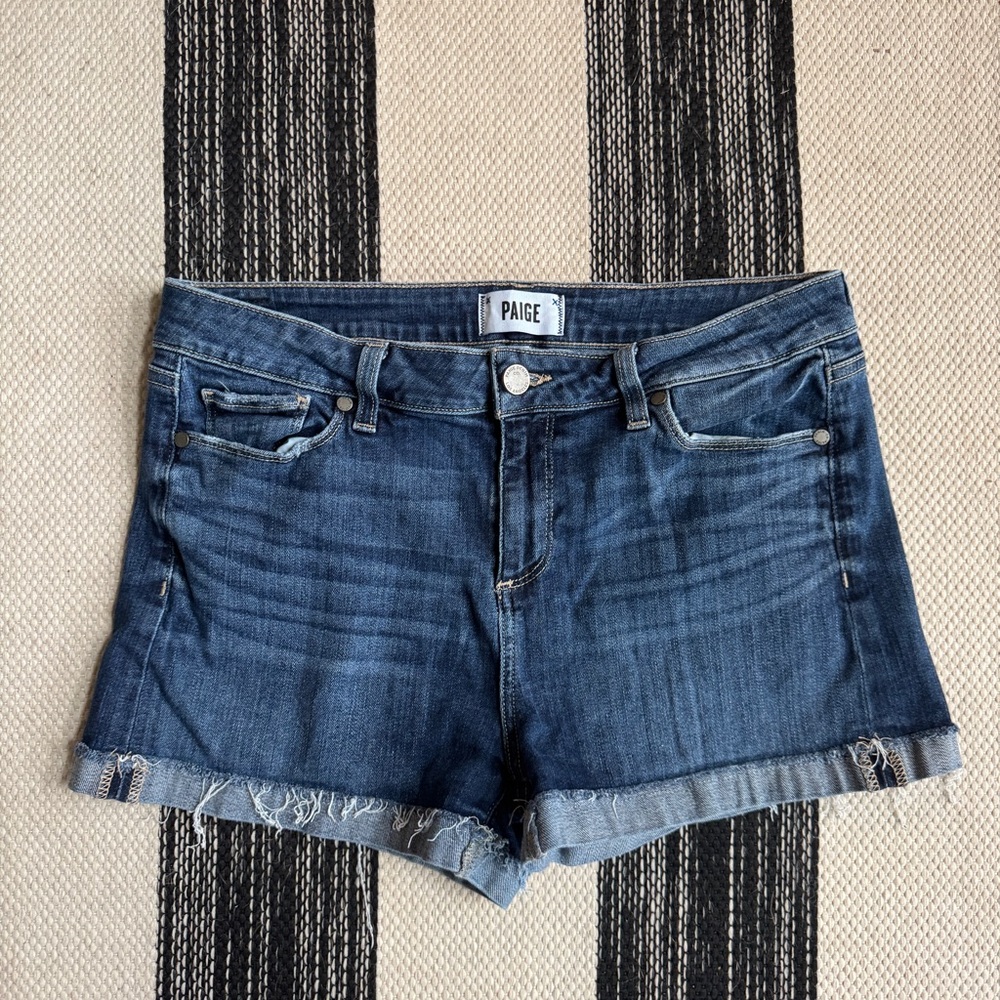 Paige Women’s Jimmy‎ Jimmy Shorts Blue Denim Summer 3” Jeans Shorts Size 29